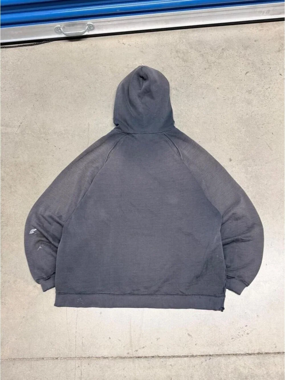 Vintage Adidas Hoodie Mens Large Gray Sun Faded Distressed Thrashed Gradient Y2K